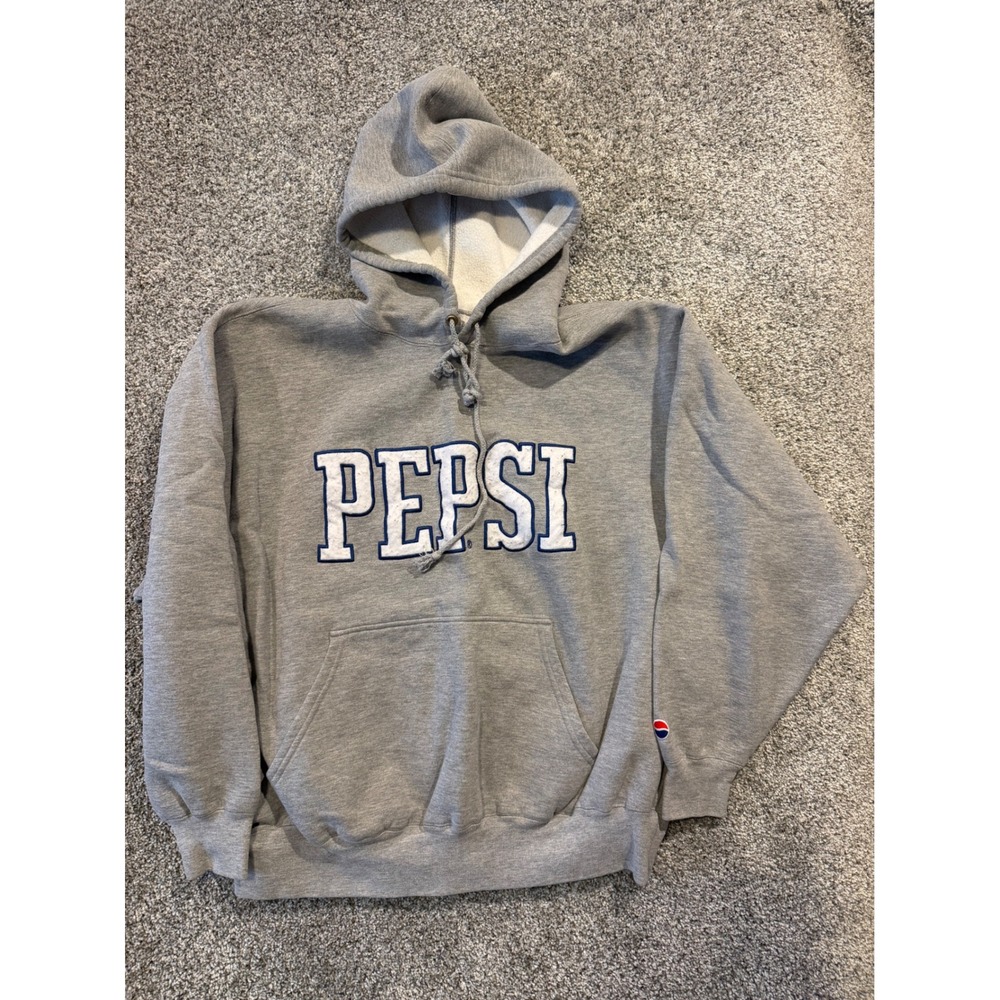 Pepsi Hoodie Men XL Gray Nothing Else Is A Pepsi Embroidered Pullover Sweatshirt